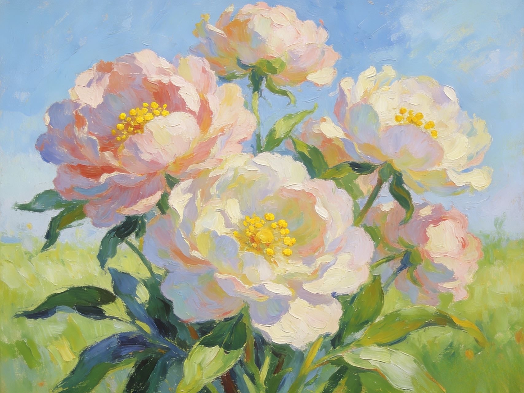Clear Sky Peony Paint By Numbers Kit For Adults