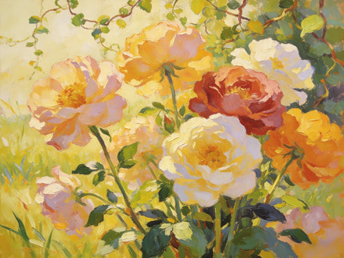 Impressionist Garden Rose Paint By Numbers Kit For Adults