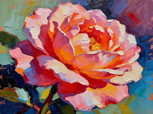 Blazing Rose Paint By Numbers Kit For Adults